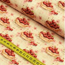 Tecido Estampado Para Patchwork - Cherry : Torta De Cereja  (0,50x1,50)