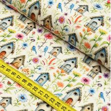 Tecido Estampado Para Patchwork - Birdhouse 7 (0,50x1,50)