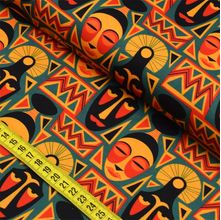 Tecido Estampado para Patchwork - África : Máscaras (0,50x1,40)