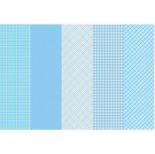 Tecido Estampado Para Patchwork - Basics For All - Xadrez Azul Claro (0,50x1,40)