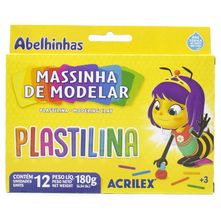 Massinha de Modelar Plastilina Acrilex - 12 Cores