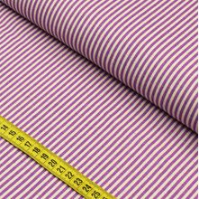 Tecido Blend de Linho Para Patchwork - Listrado Roxo (0,50x1,50)