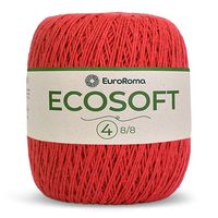 Barbante Ecosoft EuroRoma N°04 300g 1000 vermelho