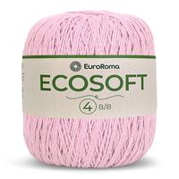 Barbante Ecosoft EuroRoma N°04 300g 510 rosa bebê