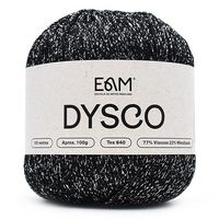 Linha Dysco 100g  Preto com prata