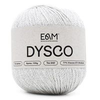 Linha Dysco 100g  Branco com prata