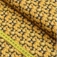 Tecido Estampado para Patchwork - Animais Bordados : Patinhos Amarelo (0,50x1,40)