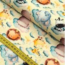 Tecido Estampado para Patchwork - Infância : Baby Safari Dormindo (0,50x1,40)