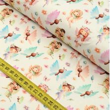 Tecido Estampado para Patchwork - Infância : Fadinhas Coloridas (0,50x1,40)