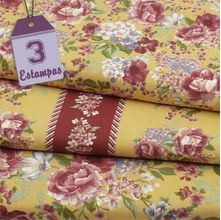 Kit de Tecido Nordic Spring Amarelo (50x150) 3 Estampas