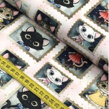 Tecido Estampado Para Patchwork - Clube Mais Criativo : Gatos (0,50x1,40)