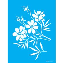 Stencil Opa 15 x 20 cm -  Flor De Cosmos - 3511