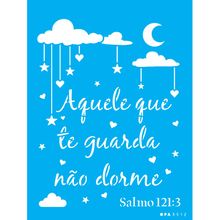 Stencil Opa 15 x 20 cm -   Frase Aquele Que Te Guarda - 3512