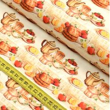 Tecido Estampado Para Patchwork - Clube Mais Criativo : Barrado Bule (0,50x1,40)