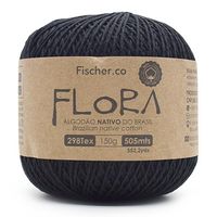 Linha Flora Fischer 505 metros - 100% Algodão 3004 preto