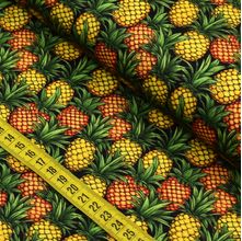 Tecido Estampado Para Patchwork - Frutas : Abacaxi (0,50x1,40)