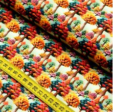 Tecido Estampado Para Patchwork - Floresta em Crochê : Arvores (0,50x1,40)