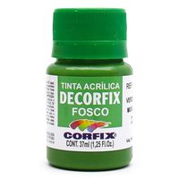 Tinta Acrílica Decorfix Fosca 37ml - Corfix 333 verde musgo