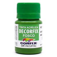 Tinta Acrílica Decorfix Fosca 37ml - Corfix 333 verde musgo