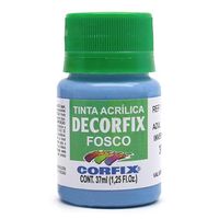 Tinta Acrílica Decorfix Fosca 37ml - Corfix 383 azul inverno