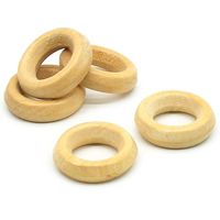 Argola de Madeira RReL 2cm n. 00 - 100 unidades Marfim