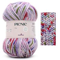 Fio Picnic Pingouin 100g - Coleção Álbum de Memórias 9204 suco de uva