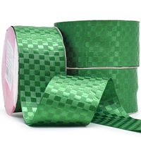 Fita de Cetim Xadrez Com Brilho 38mm com 10 Metros - Cinderela 17 verde bandeira
