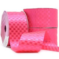 Fita de Cetim Xadrez Com Brilho 38mm com 10 Metros - Cinderela 94 pink claro