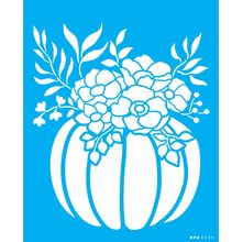 Stencil Opa 20 x 25 cm - Abobora Com Flores - 3539
