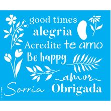 Stencil Opa 20 x 25 cm - Palavras Motivacionais - 3550
