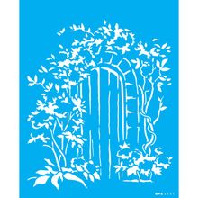 Stencil Opa 20 x 25 cm - Porta Com Flores - 3551