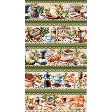 Tecido Estampado para Patchwork - Coffe : Barrado De Café (0,50x1,40)