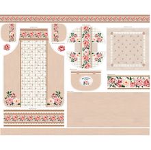 Tecido Estampado para Patchwork - Flower love Por Cris Polleto : Avental Bege (1,15x1,40)