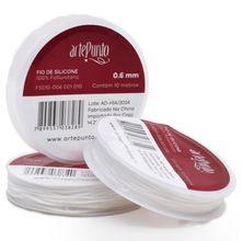 Fio de Silicone Branco 0,6mm - 10 Metros