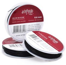 Fio de Silicone Preto 0,6mm - 10 Metros