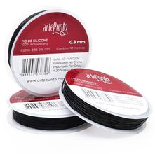 Fio de Silicone Preto 0,8mm - 10 Metros
