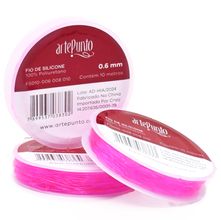 Fio de Silicone Pink 0,6mm - 10 Metros