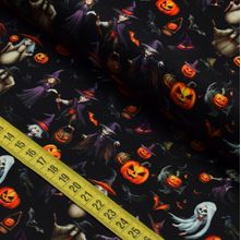 Tecido Estampado para Patchwork - Halloween : Bruxas Bruxos (0,50x1,50)