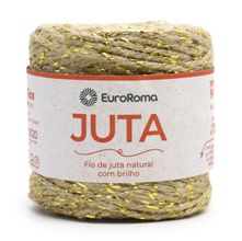 Barbante Ecojuta Com Brilho Ouro 100g - EuroRoma