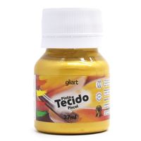 Tinta Pinta Tecido Metálica 37ml Gliart Ouro