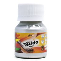 Tinta Pinta Tecido Metálica 37ml Gliart Prata