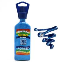 Tinta Dimensional Glitter Relevo 3D Acrilex 35ml 204 - azul