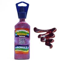 Tinta Dimensional Glitter Relevo 3D Acrilex 35ml 205 - vermelho