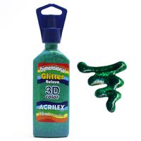 Tinta Dimensional Glitter Relevo 3D Acrilex 35ml 206 - verde