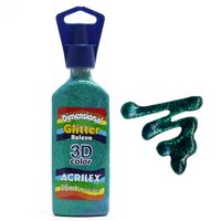 Tinta Dimensional Glitter Relevo 3D Acrilex 35ml 213 - verde esmeralda