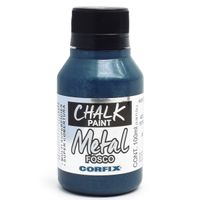 Tinta Chalk Paint Metal 100ml - Corfix  382 azul petróleo