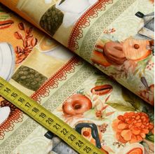 Tecido Estampado Para Patchwork - Café Cor 2757 (0,50X1,50)