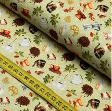 Tecido Estampado Para Patchwork - Café Cor 2758 (0,50X1,50)