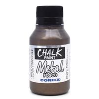 Tinta Chalk Paint Metal 100ml - Corfix  418 marrom dourado