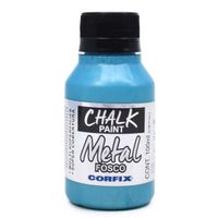 Tinta Chalk Paint Metal 100ml - Corfix  406 azul tiffany